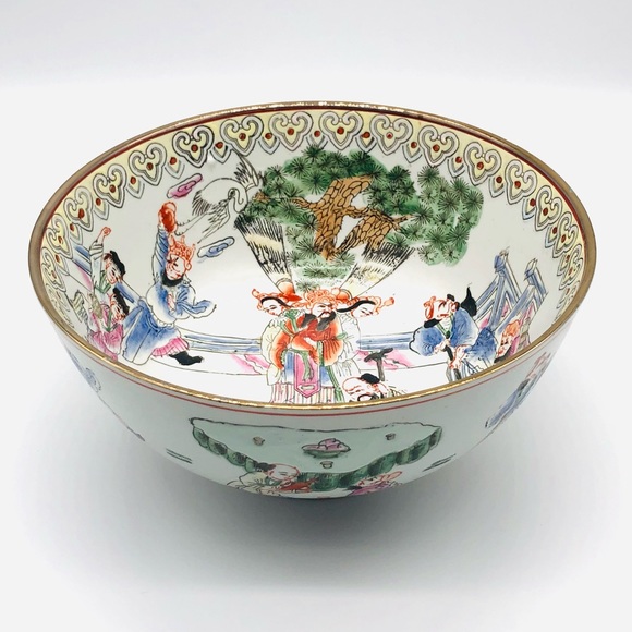 Antique Other - Antique Chinese Hand Painted Rose Bowl